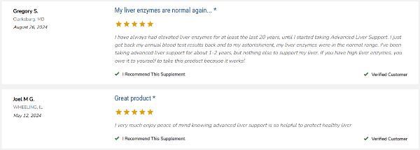 Advanced Liver Support Customer Reviews