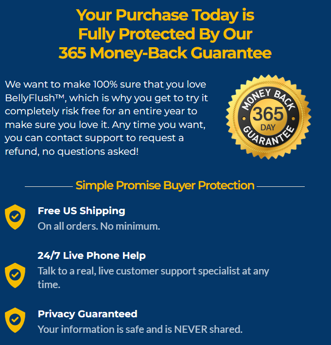 BellyFlush Money Back Guarantee