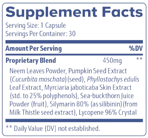 ProstaLite Supplement Facts