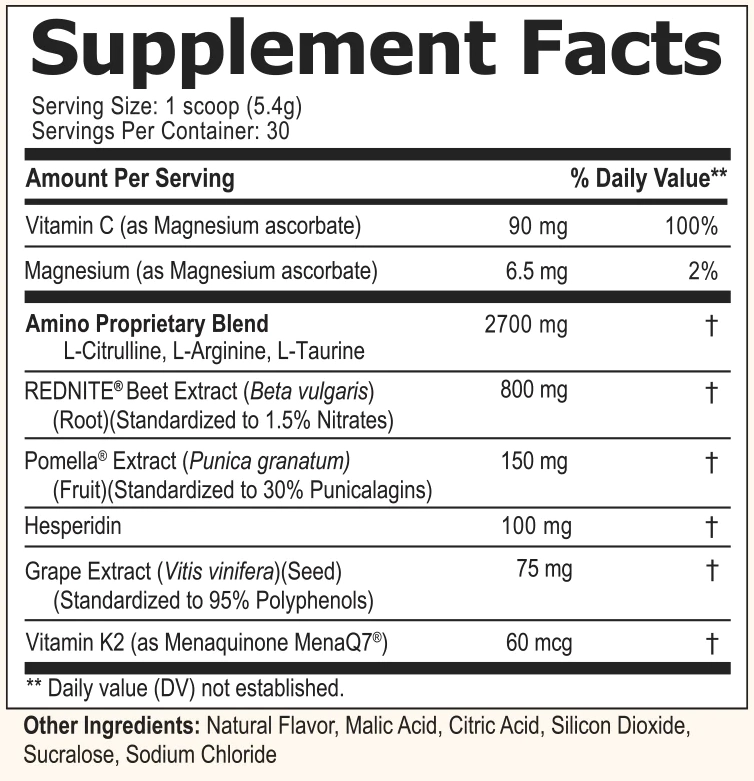 VenoPlus-8-supplement facts